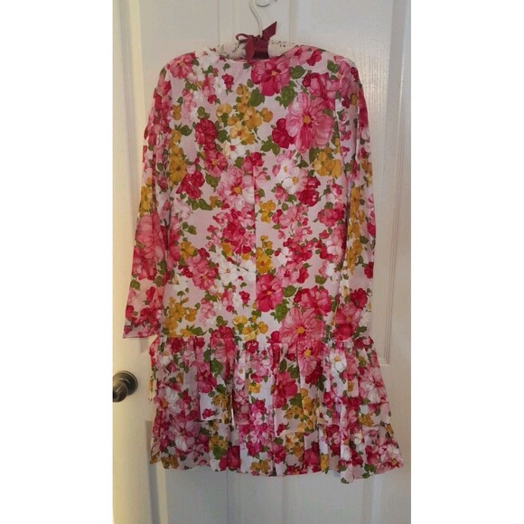 1960s Women’s Floral Below Knee Cottage Core Dress. Pit To Pit 19"/medium.b33 - Picture 2 of 6